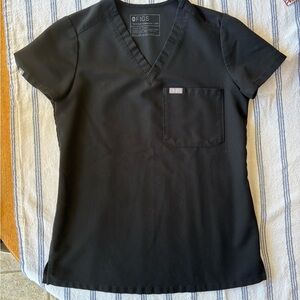 Figs Black Catarina Scrub Top XXS